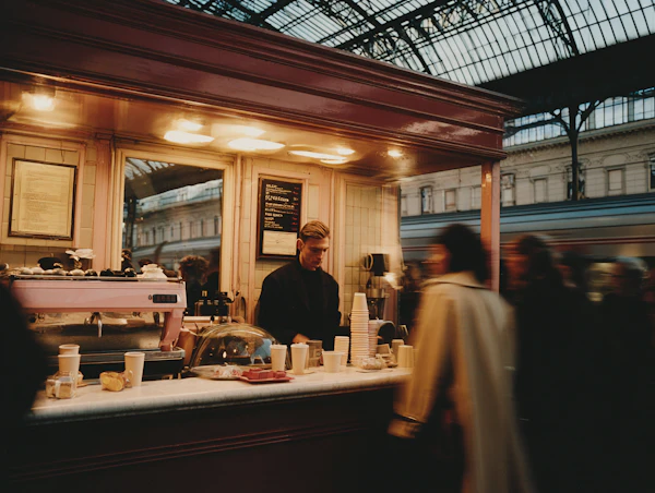 Train Station Cafe Scene