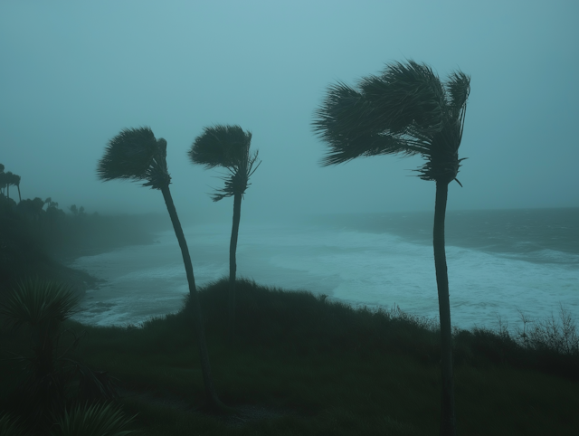 Stormy Coastal Scene