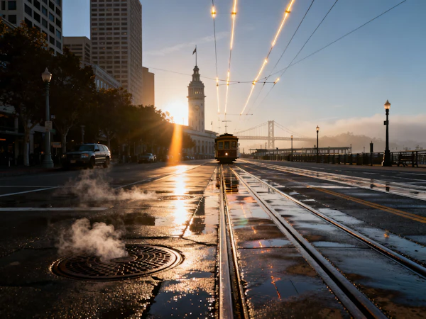 Golden Sunrise Street