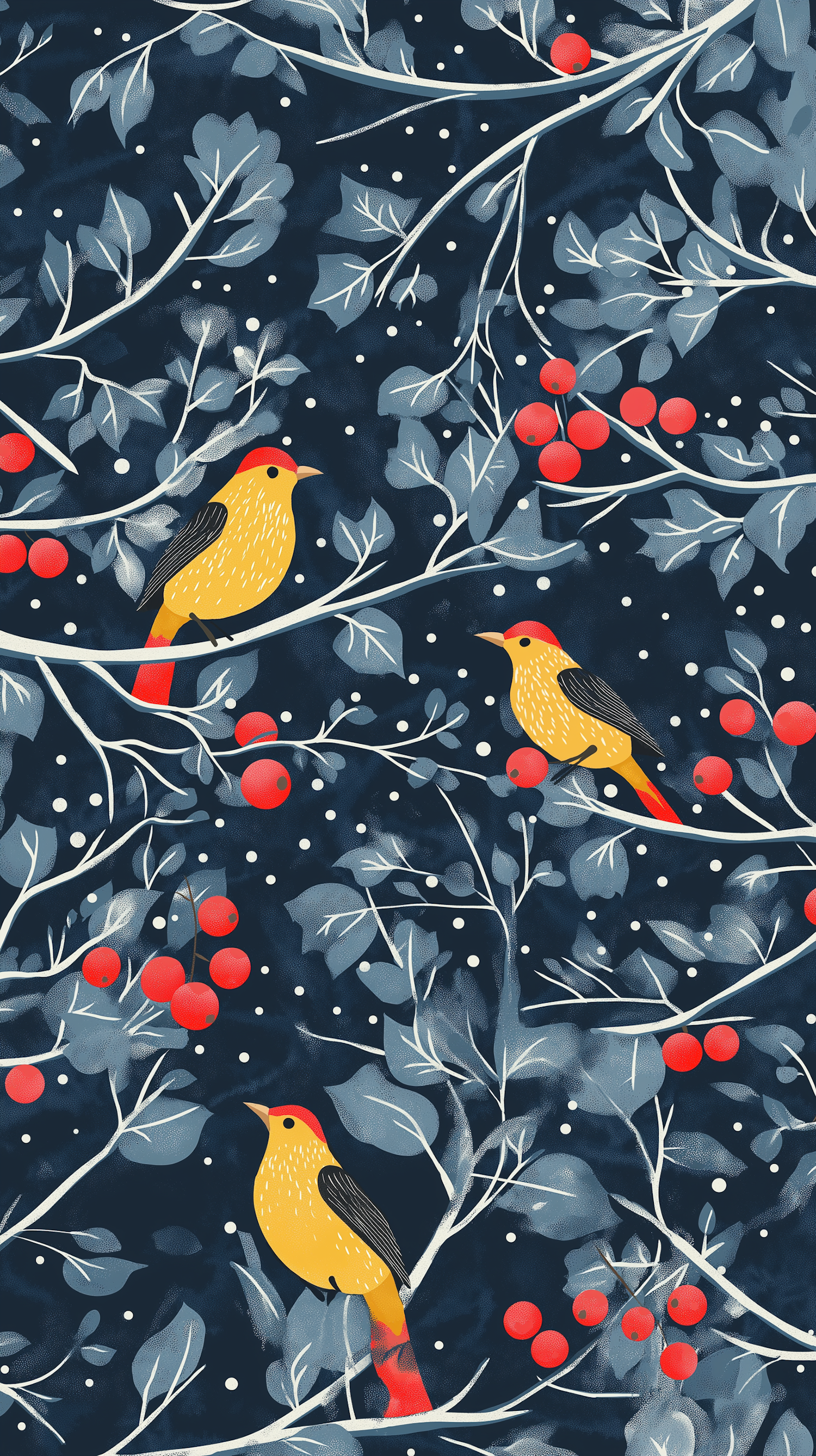 Vibrant Birds on Branches