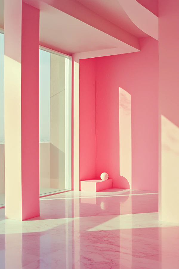 Minimalist Pink Interior