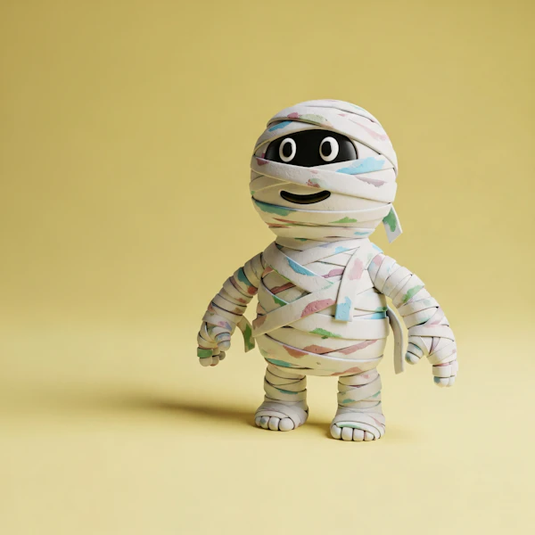 Colorful Mummy Character