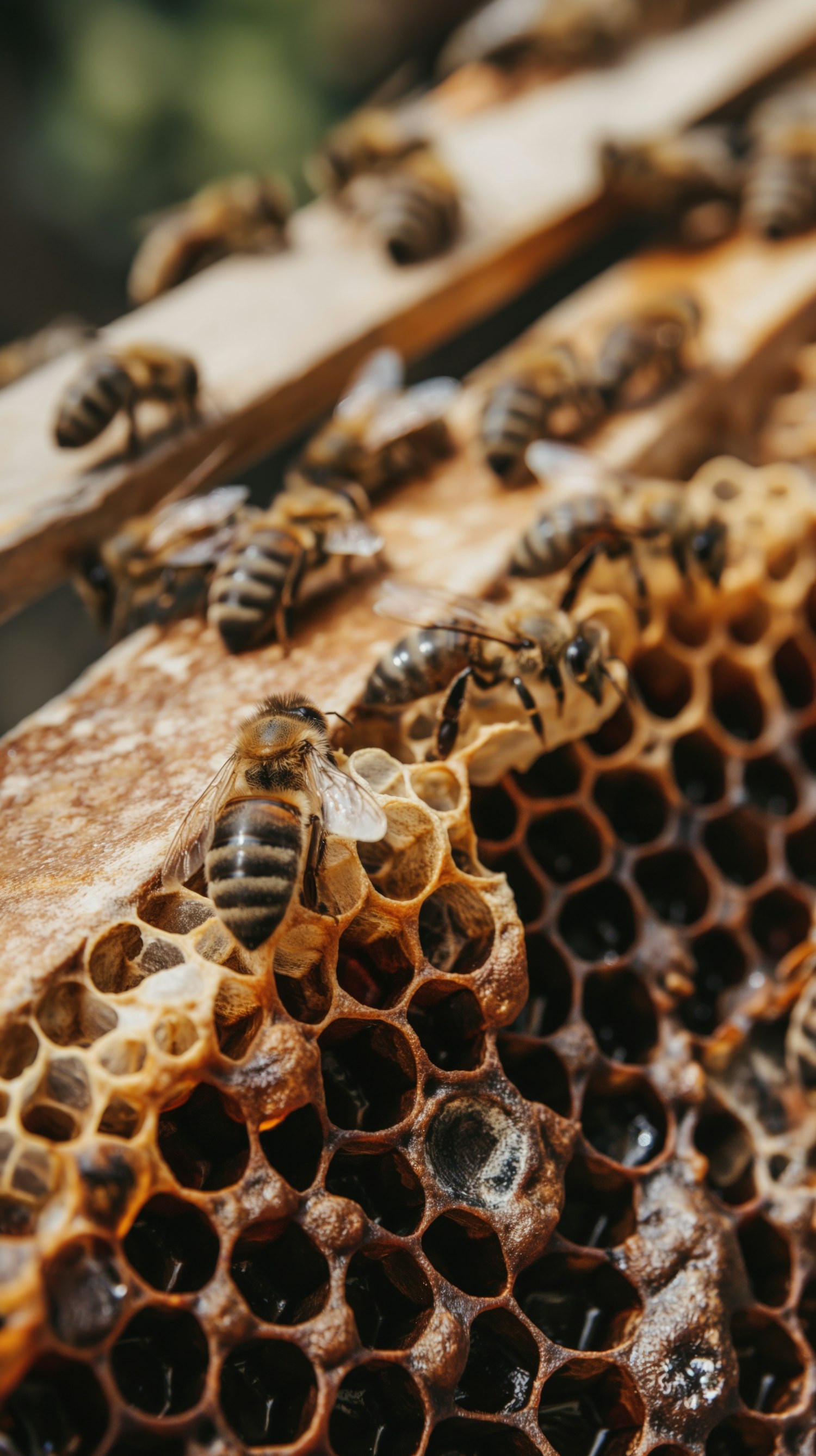 Bees on Honeycomb