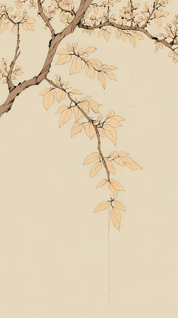 Minimalist Branch Illustration