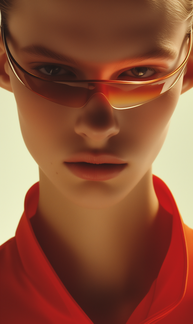 Futuristic Portrait with Sunglasses