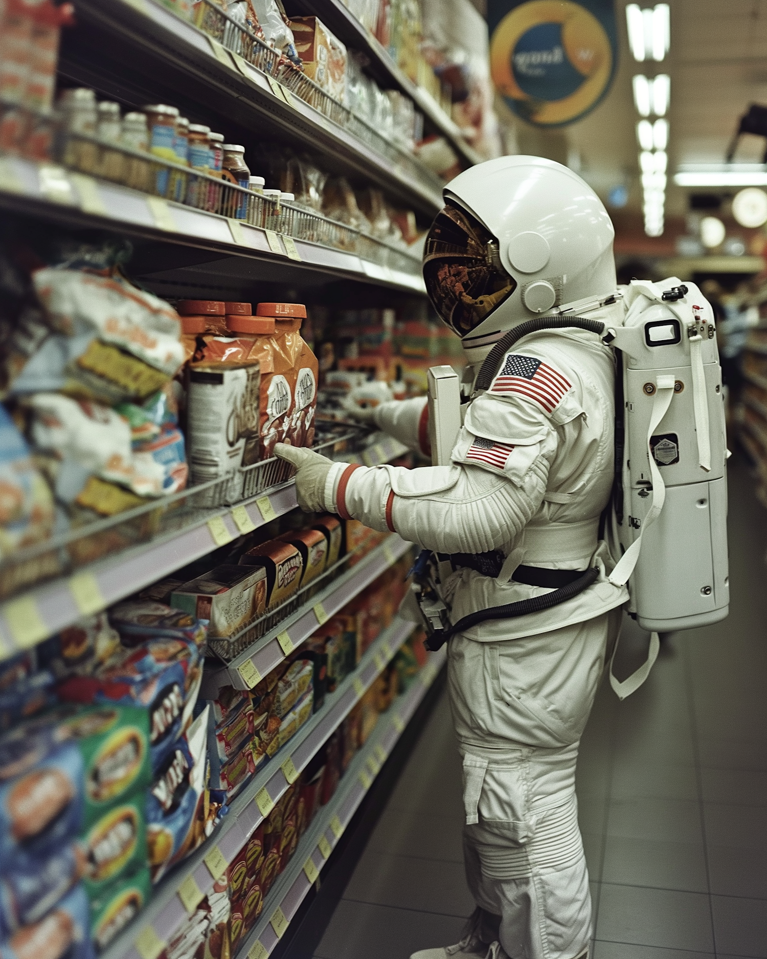 Astronaut in a Grocery Store