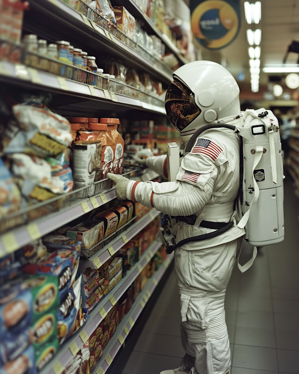 Astronaut in a Grocery Store