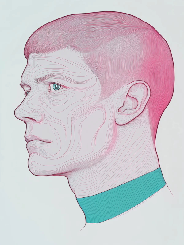 Stylized Human Profile Illustration