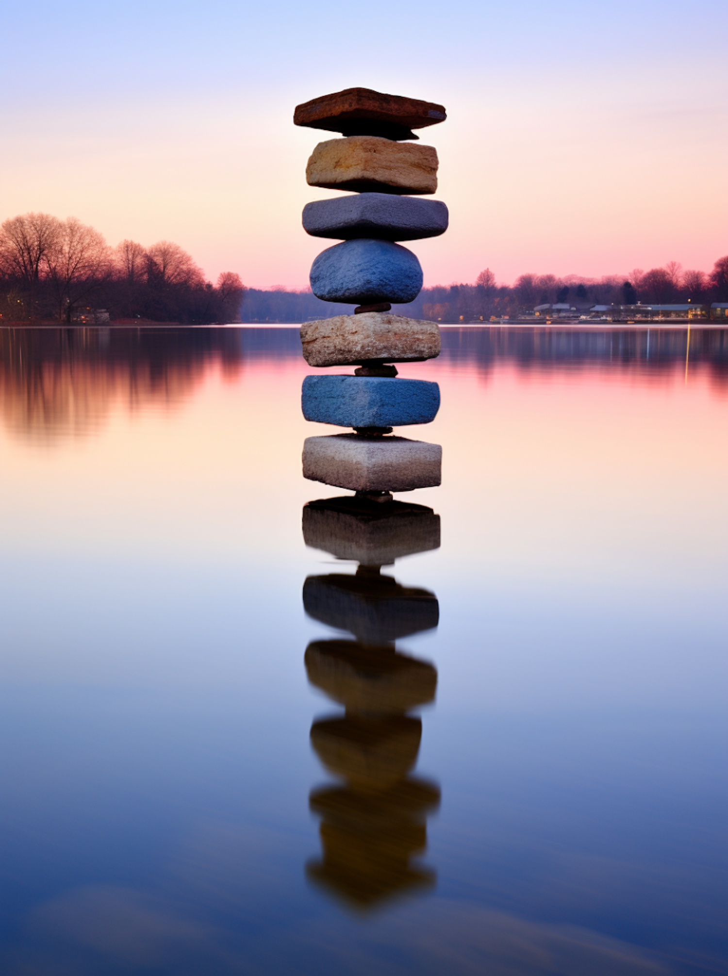 Twilight Serenity Stone Stack