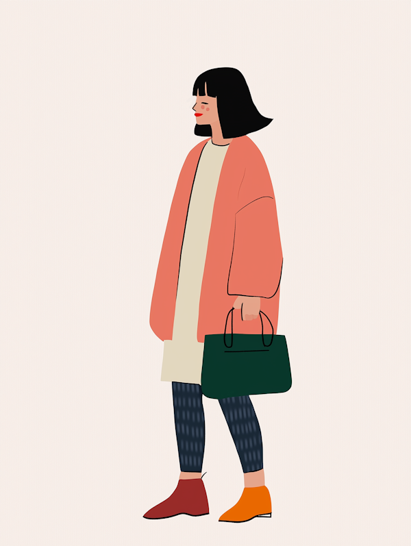 Fashionable Woman Illustration