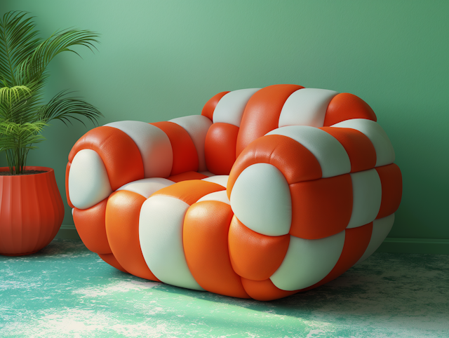 Vibrant Modern Chunky Sofa Design