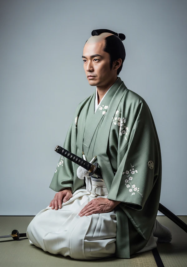 Traditional Samurai Pose