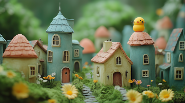 Whimsical Village Scene