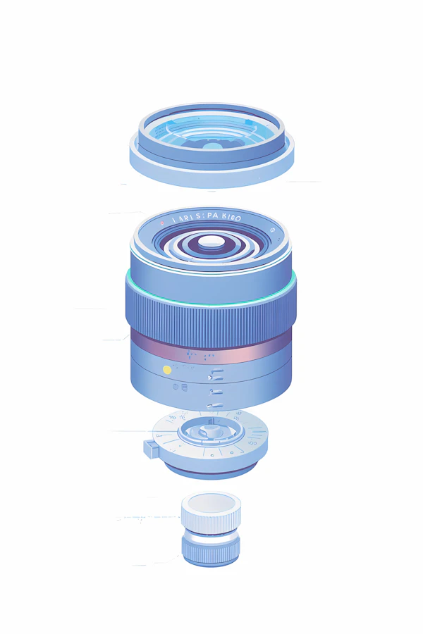 Exploded Camera Lens
