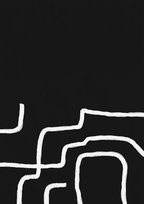 Abstract White Lines Art