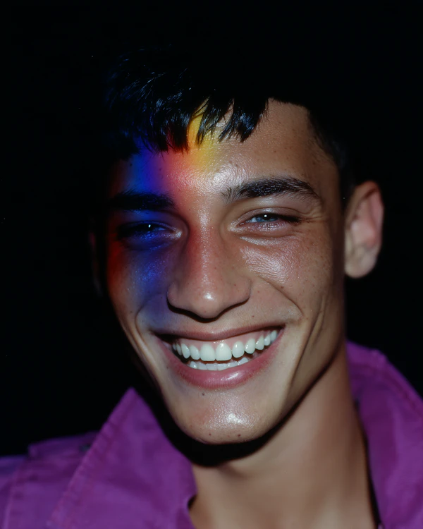 Rainbow-Lit Portrait