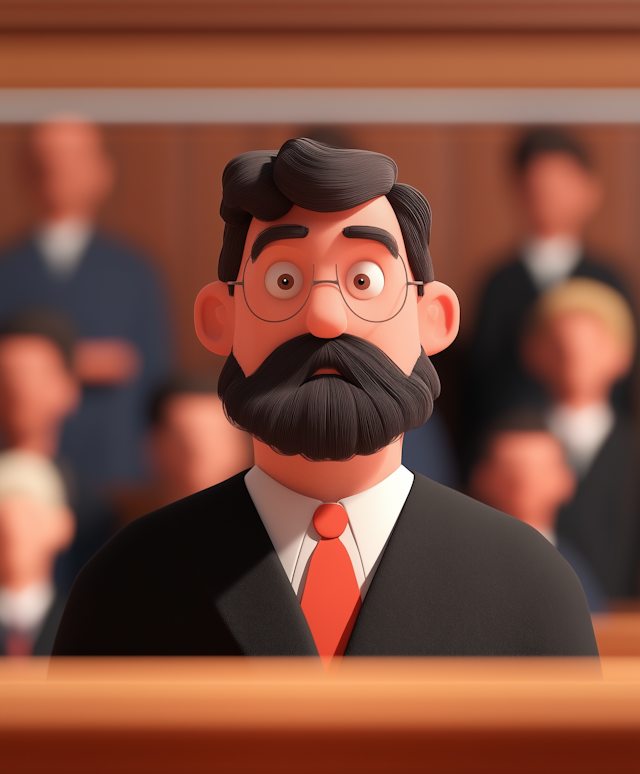 Animated Courtroom Character