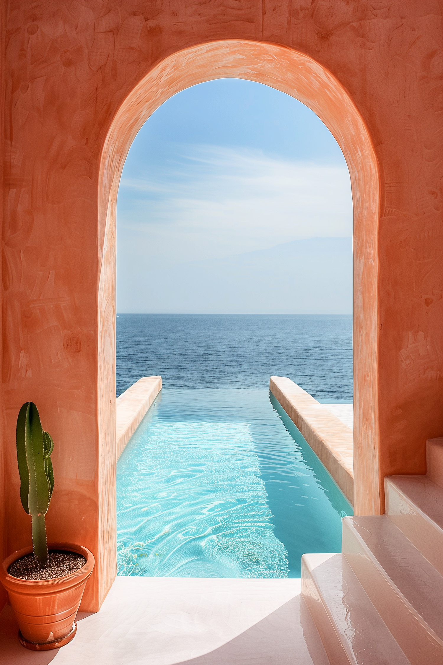 Serene Infinity Pool Overlooking the Sea