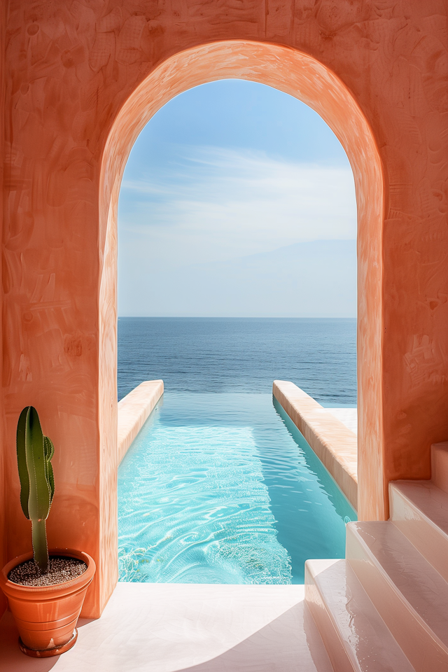 Serene Infinity Pool Overlooking the Sea