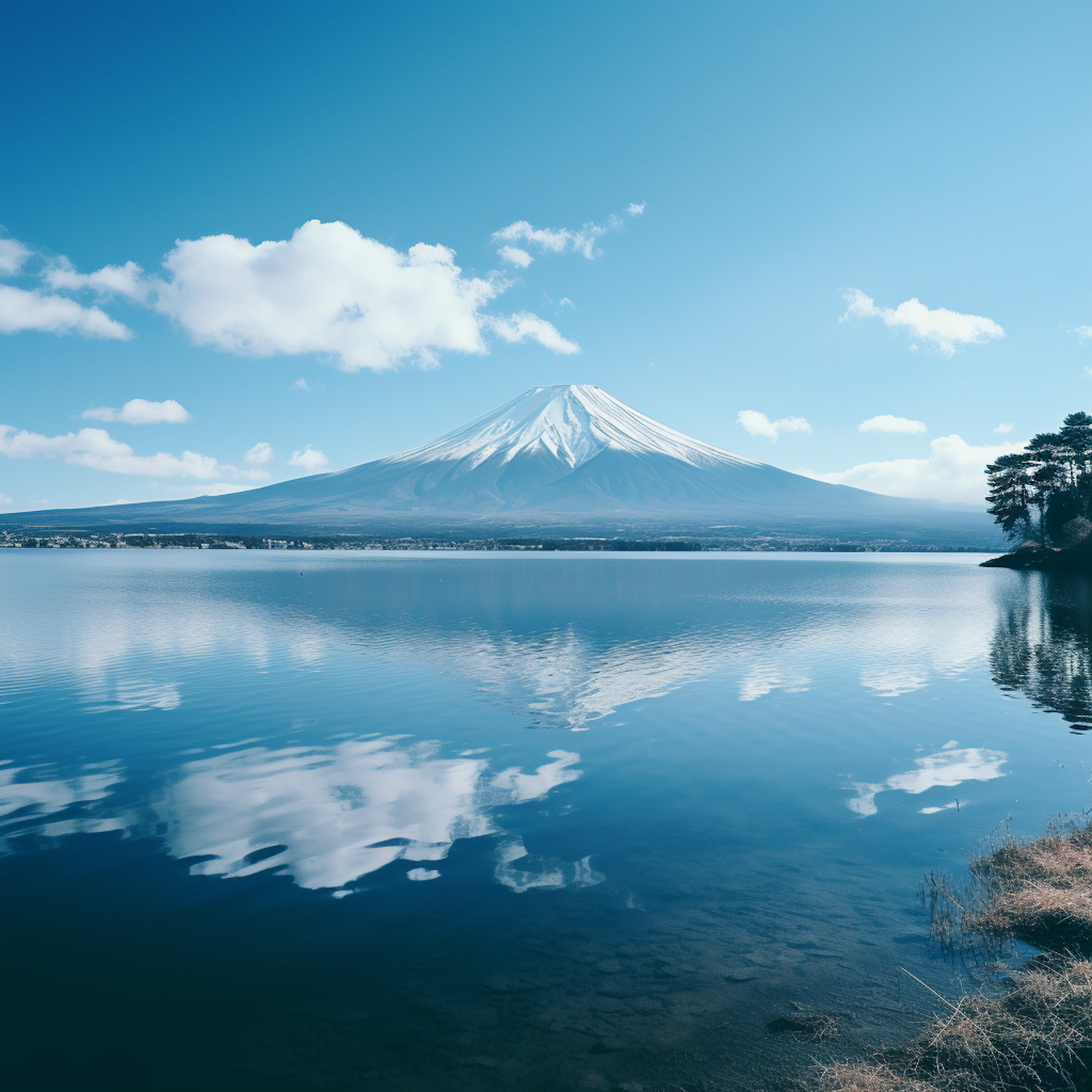 Tranquil Reflections of Mount Fuji