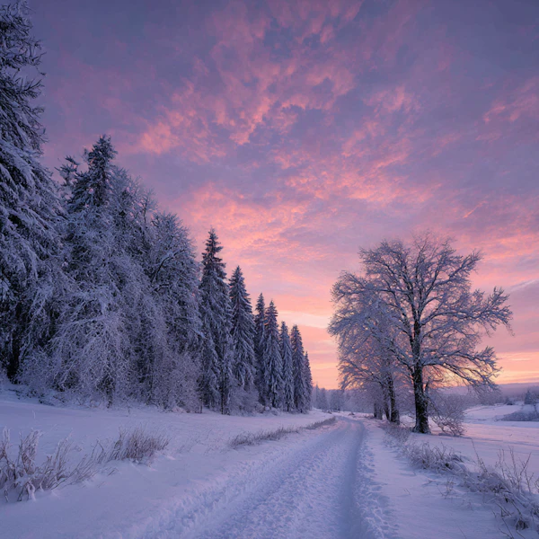 Winter Forest Path