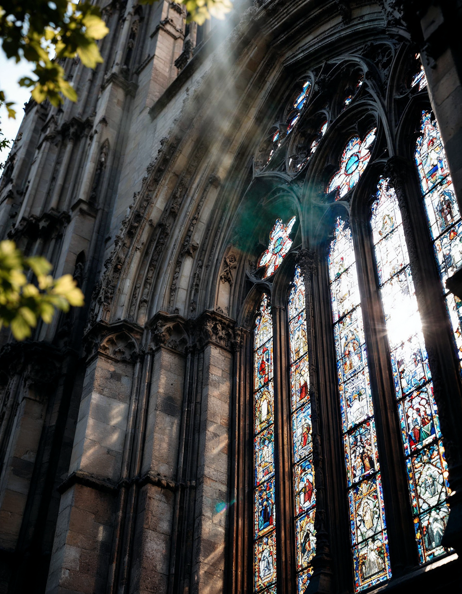 Grand Cathedral with Stained Glass