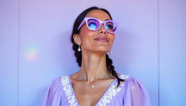 Elegant Woman in Lavender