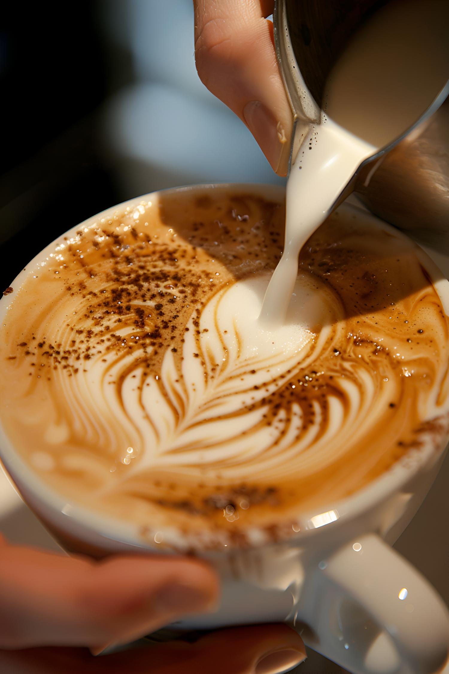 Latte Art Close-Up