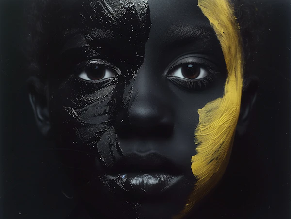 Striking Face Paint Portrait