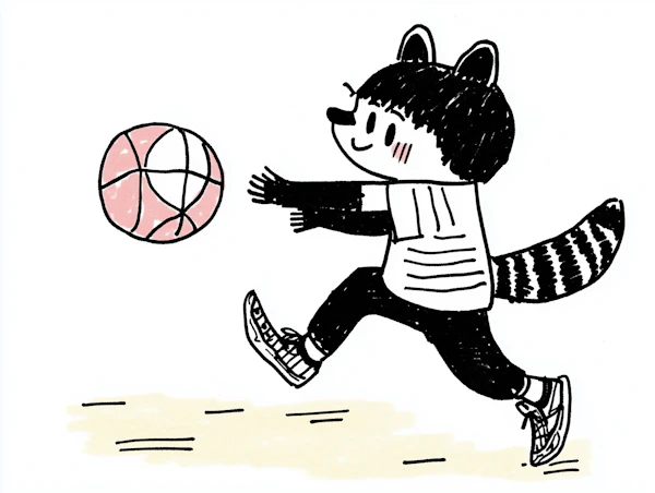 Raccoon Basketball Chase
