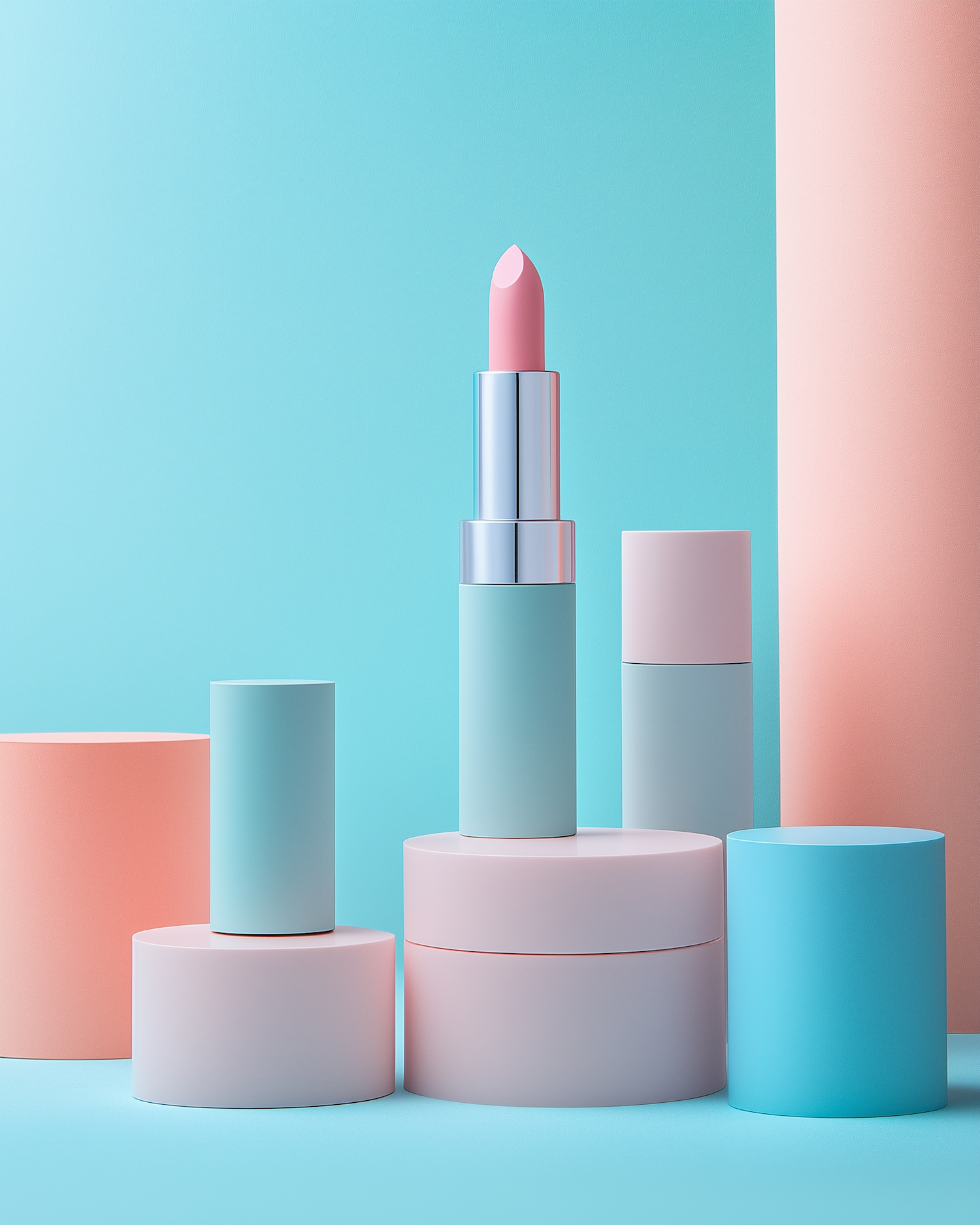 Pastel Lipstick Display