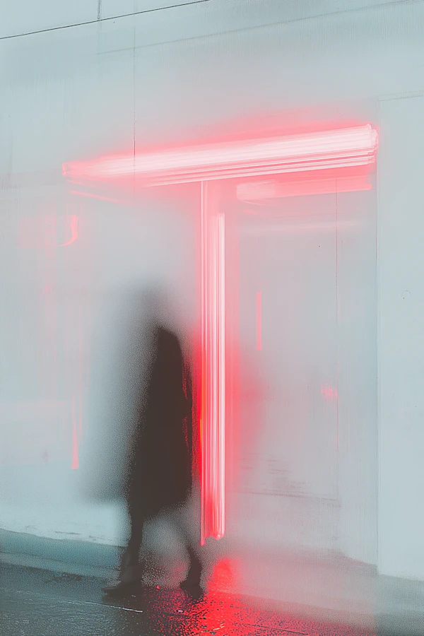 Neon Silhouette Scene