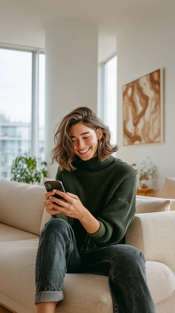 Woman Using Smartphone