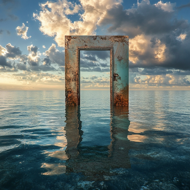 Surreal Doorway on Water