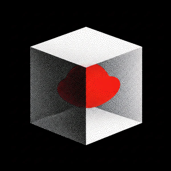 Stippled Cube Art
