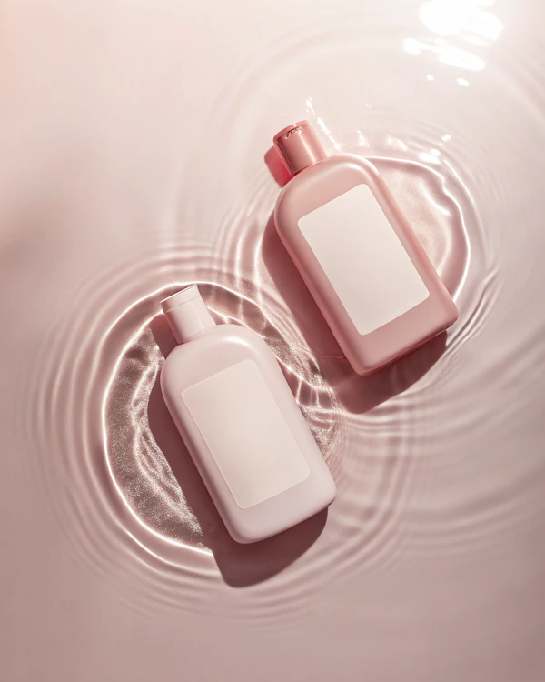 Floating Bottles on Water