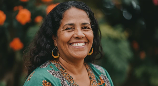 Smiling Woman Outdoors