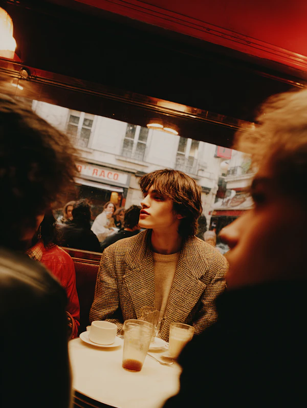 Café Conversation Scene