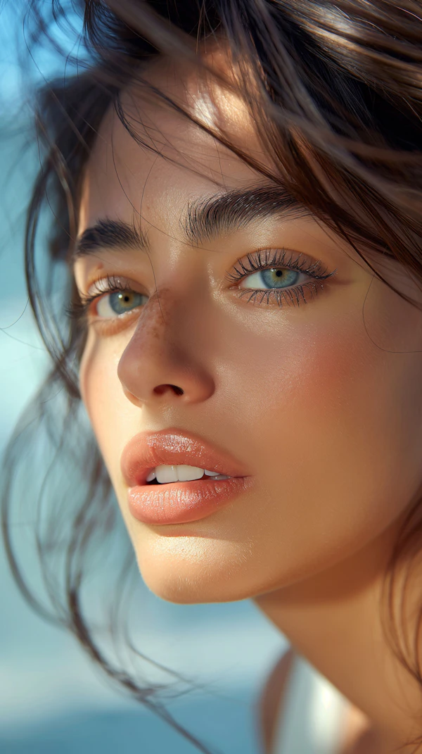 Contemplative Young Woman Portrait