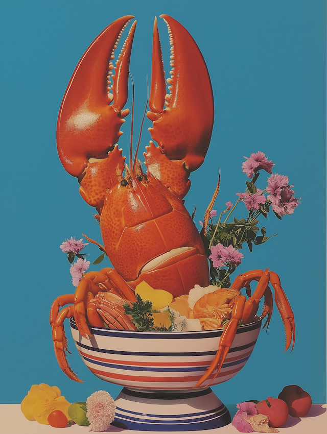 Vibrant Lobster Display