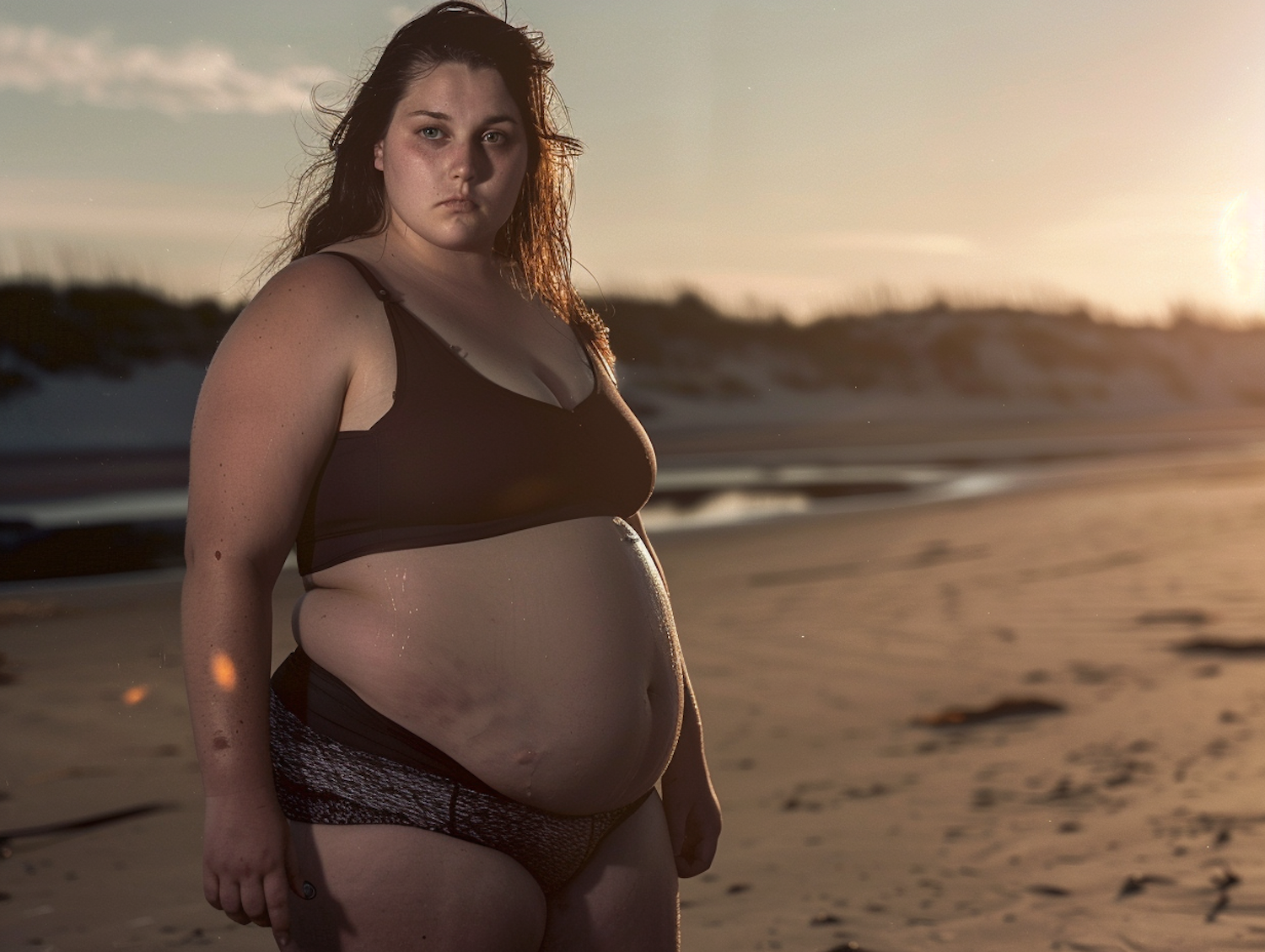 Serene Beach Portrait