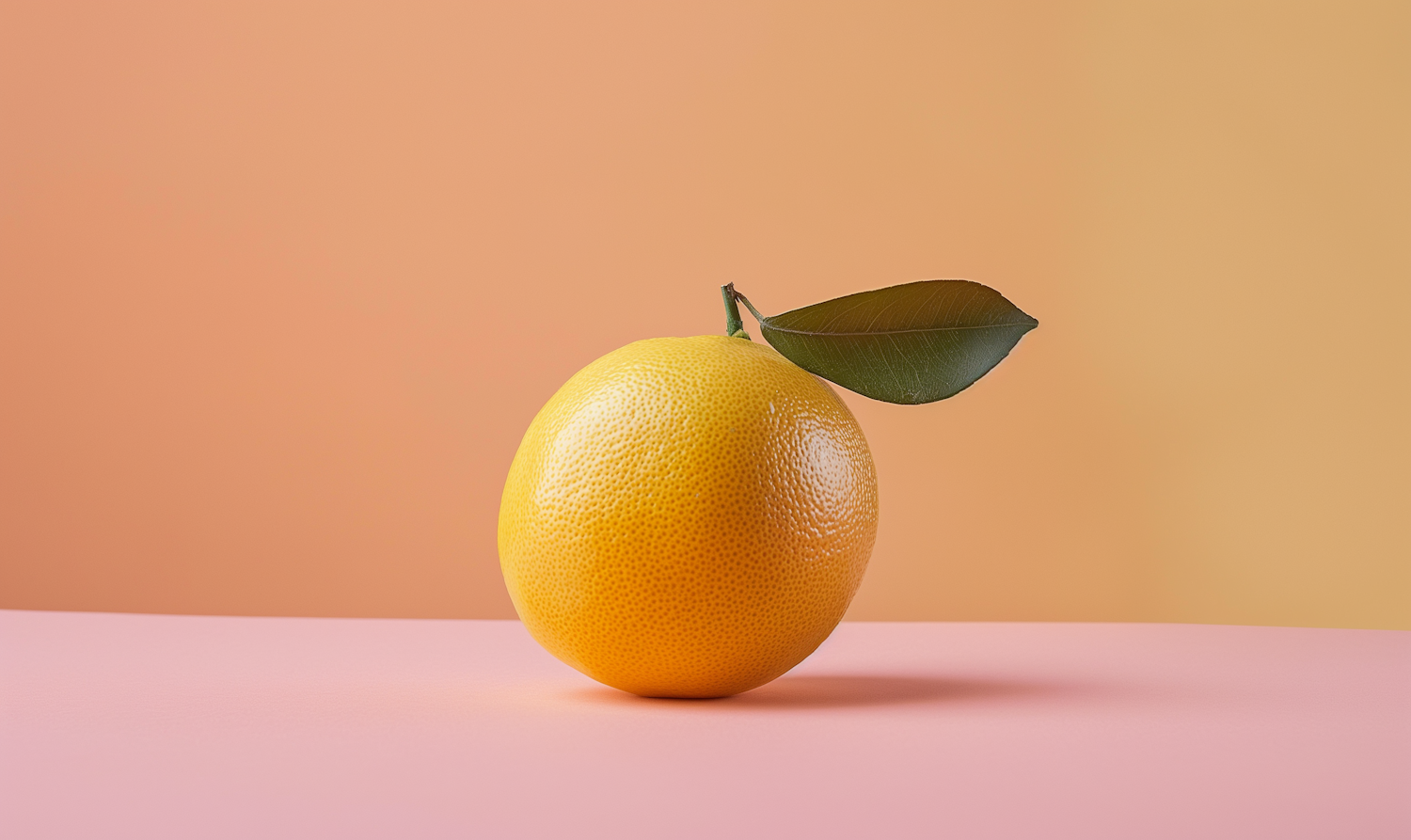 Vibrant Lemon on Dual-toned Background