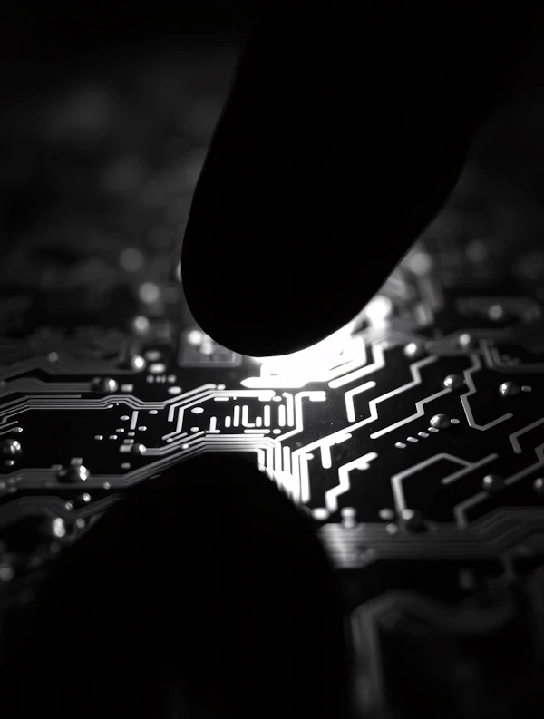 Finger on Circuit Board