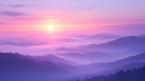 Dreamy Mountain Sunrise