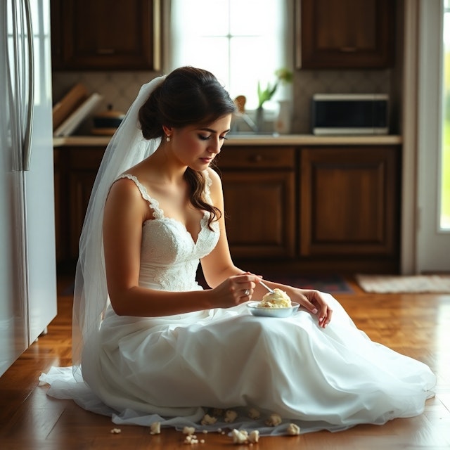 Bride with Ice Cream