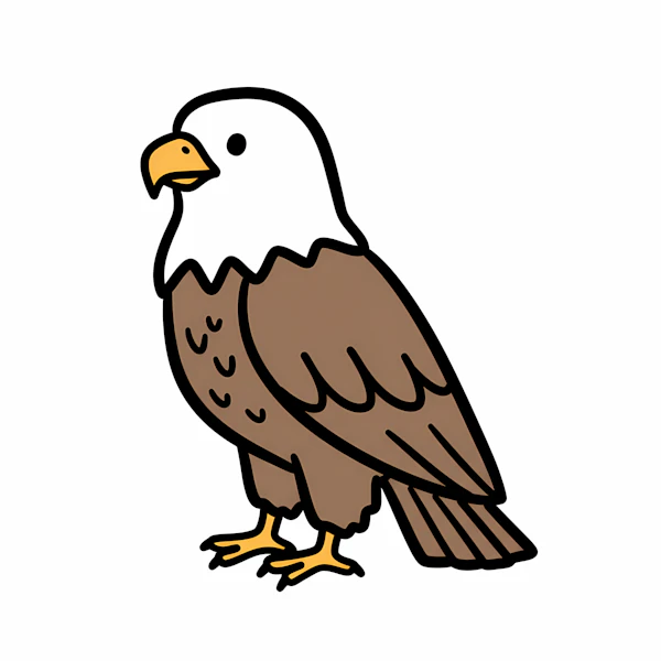 Cartoon Bald Eagle