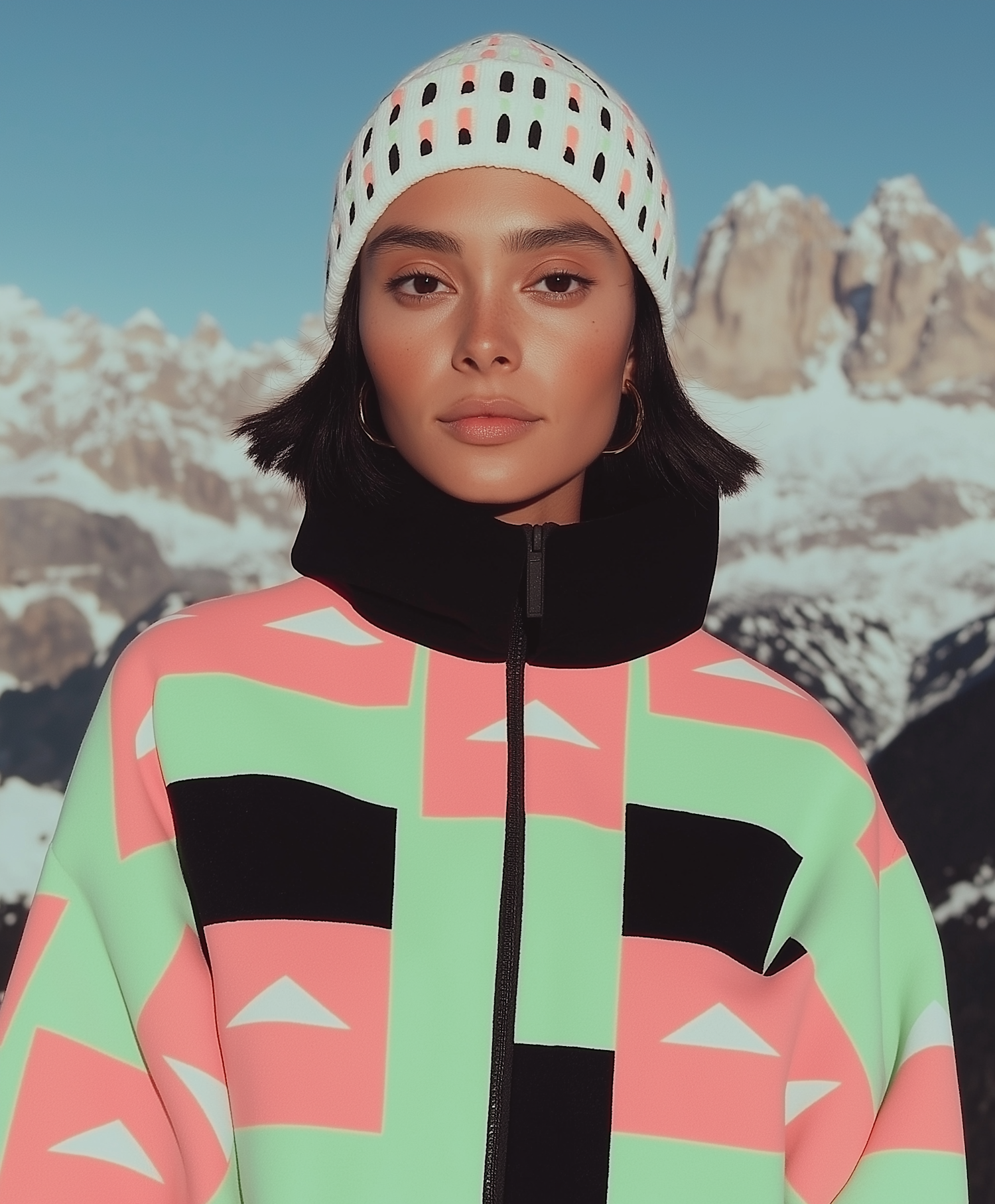 Fashion in Snowy Mountains