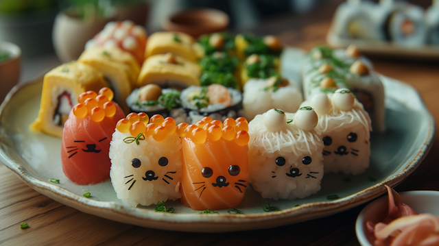 Animal-Designed Sushi Delight