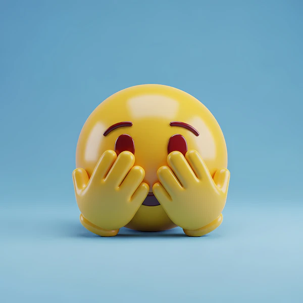 Shy Emoji Character