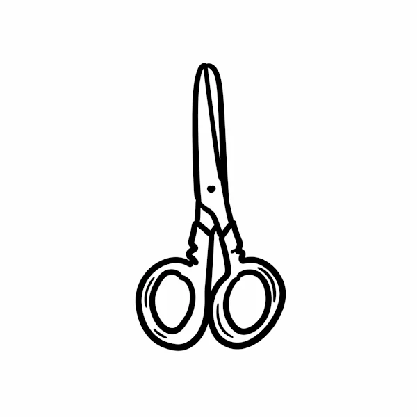 Minimalist Scissors Art